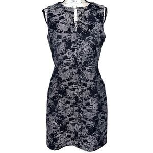 Nine West navy & white‎ textured dress 10P